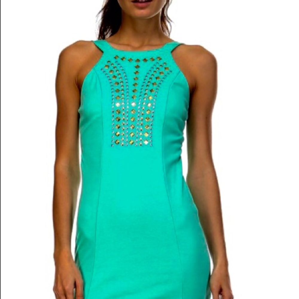 NWOT STUDDED DRESS SZ L